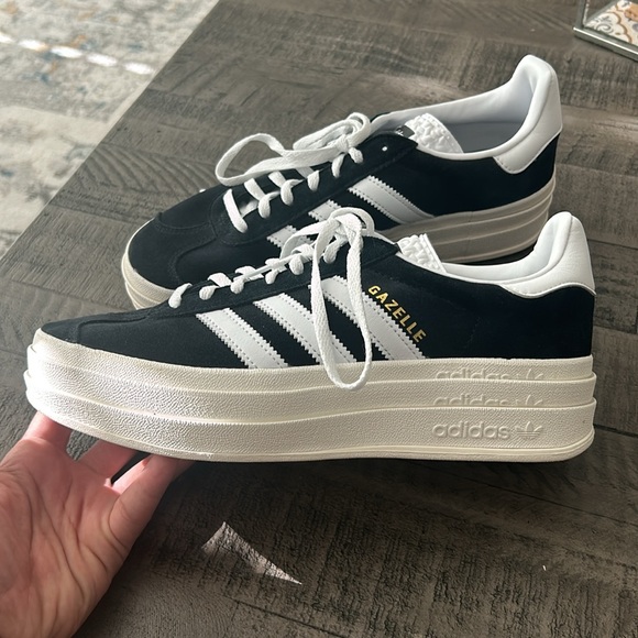 Adidas Gazelle Bold black platform women sneakers size 8 1/2 - Picture 6 of 12